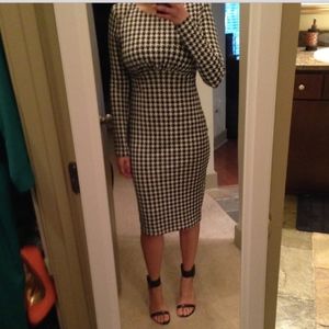 Houndstooth pencil dress Size 4-6